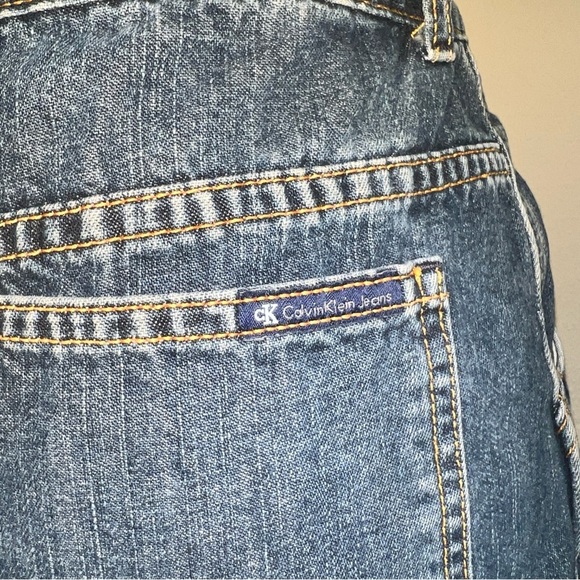 Calvin Klein Women’s 90s Side Snap Denim Jean Skirt Size 14 - Picture 4 of 16